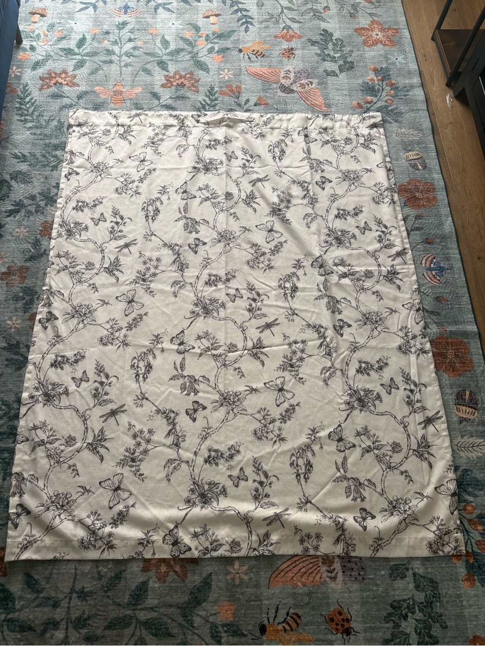 Botanical curtain set of 2